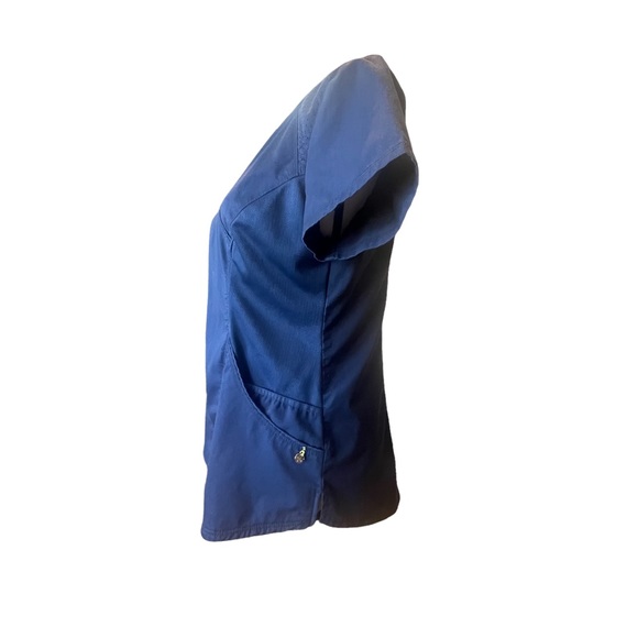 Cherokee Luxe Scrub Top Navy Blue Size S - Picture 8 of 15